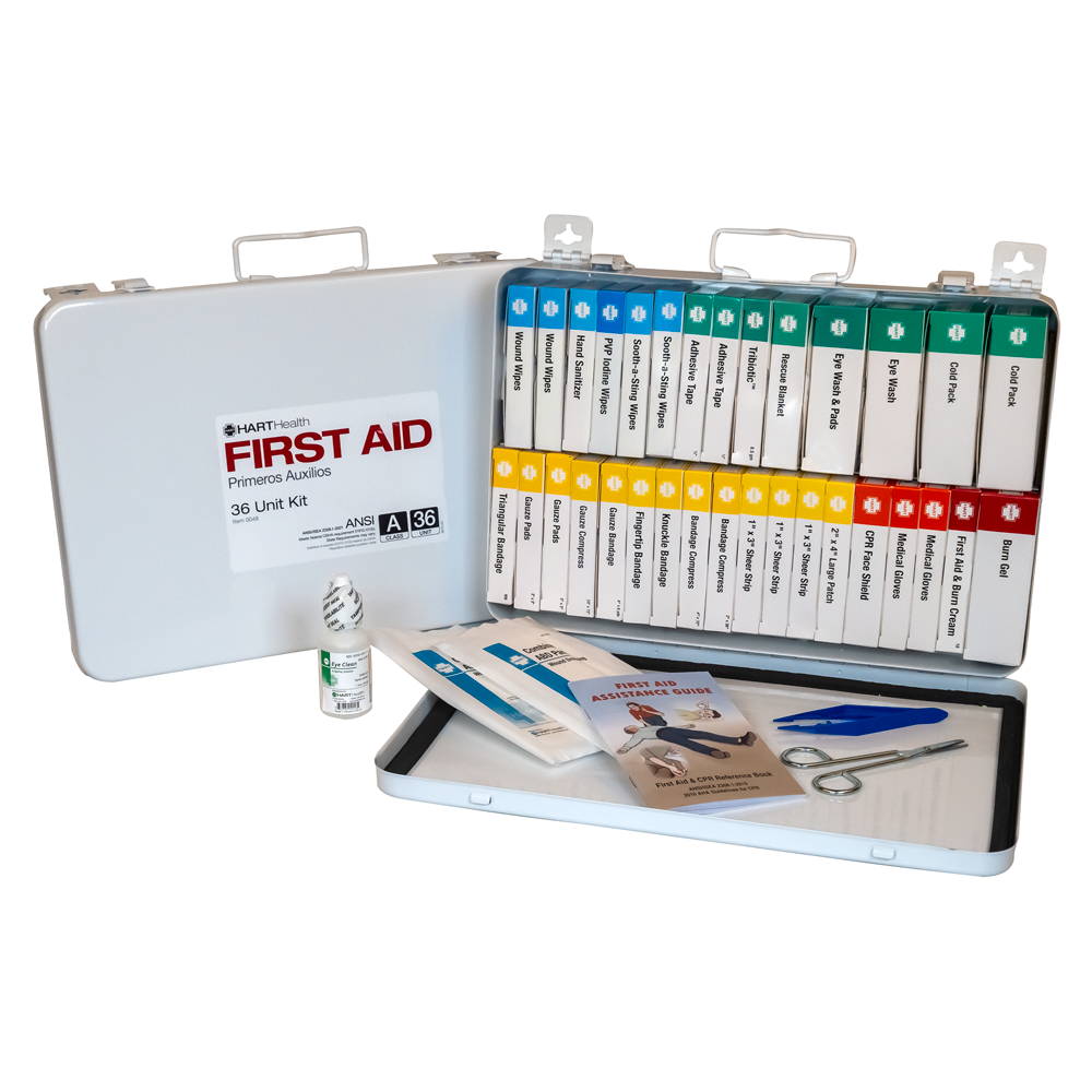 36 Unit First Aid Kit, ANSI 2021 Class A, Metal Box