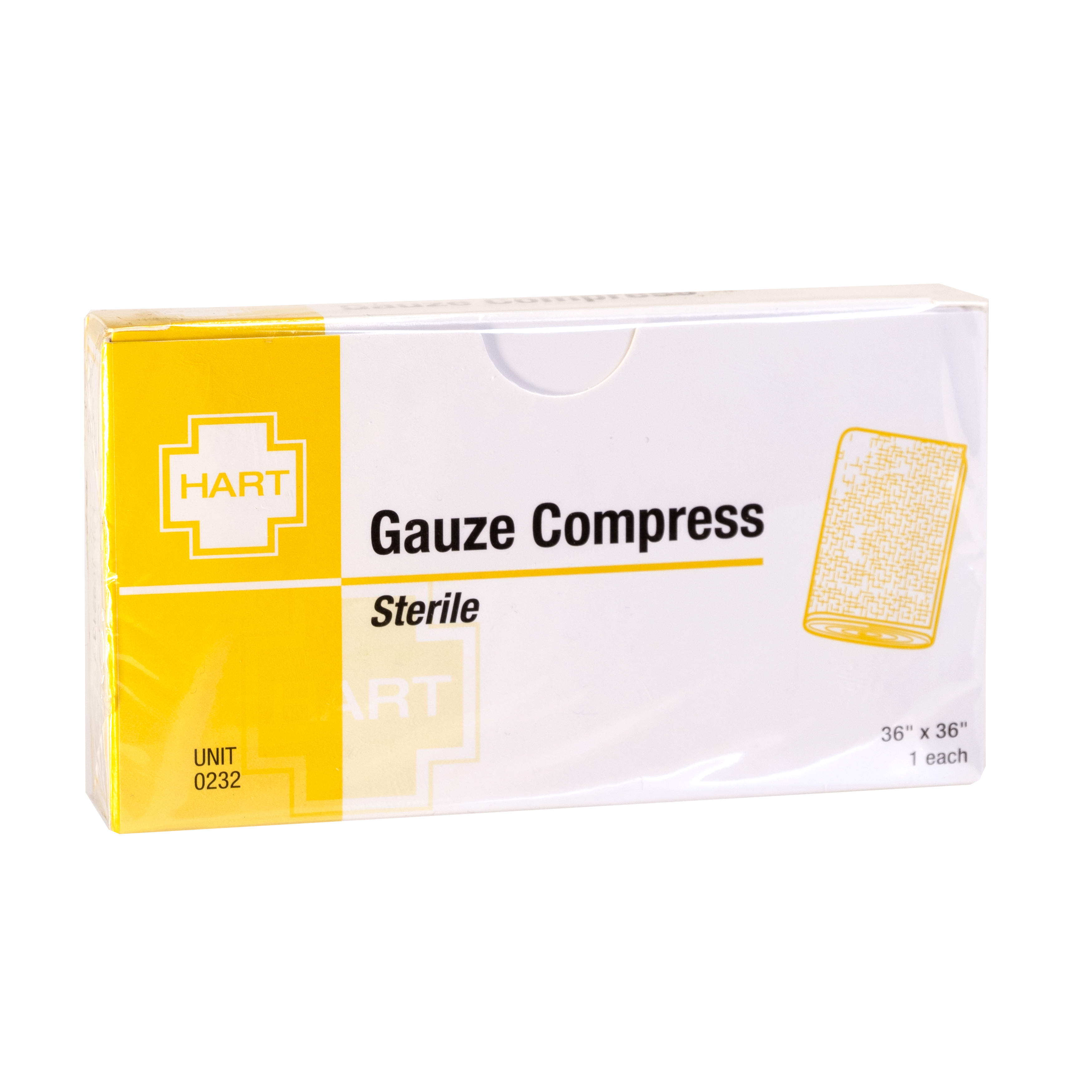 Sterile Bandage Compress, Non Adherent Pad with Adhesive Strips, 3', 2 per unit