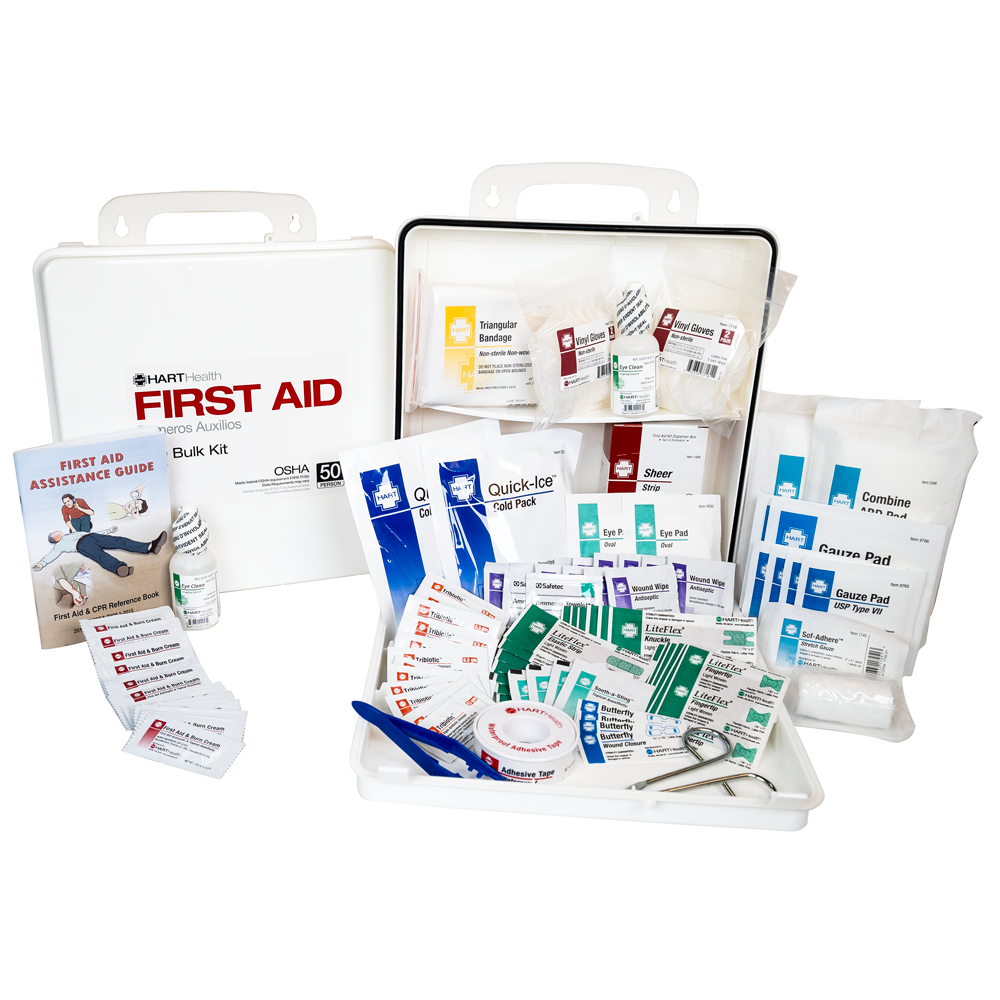 Bulk First Aid Kit, 50-Person, OSHA Standard, Polypropyene Box