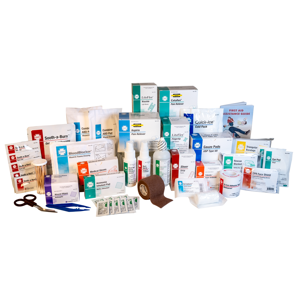 2-Shelf First Aid Station Refill, ANSI 2021 Class A, includes medications