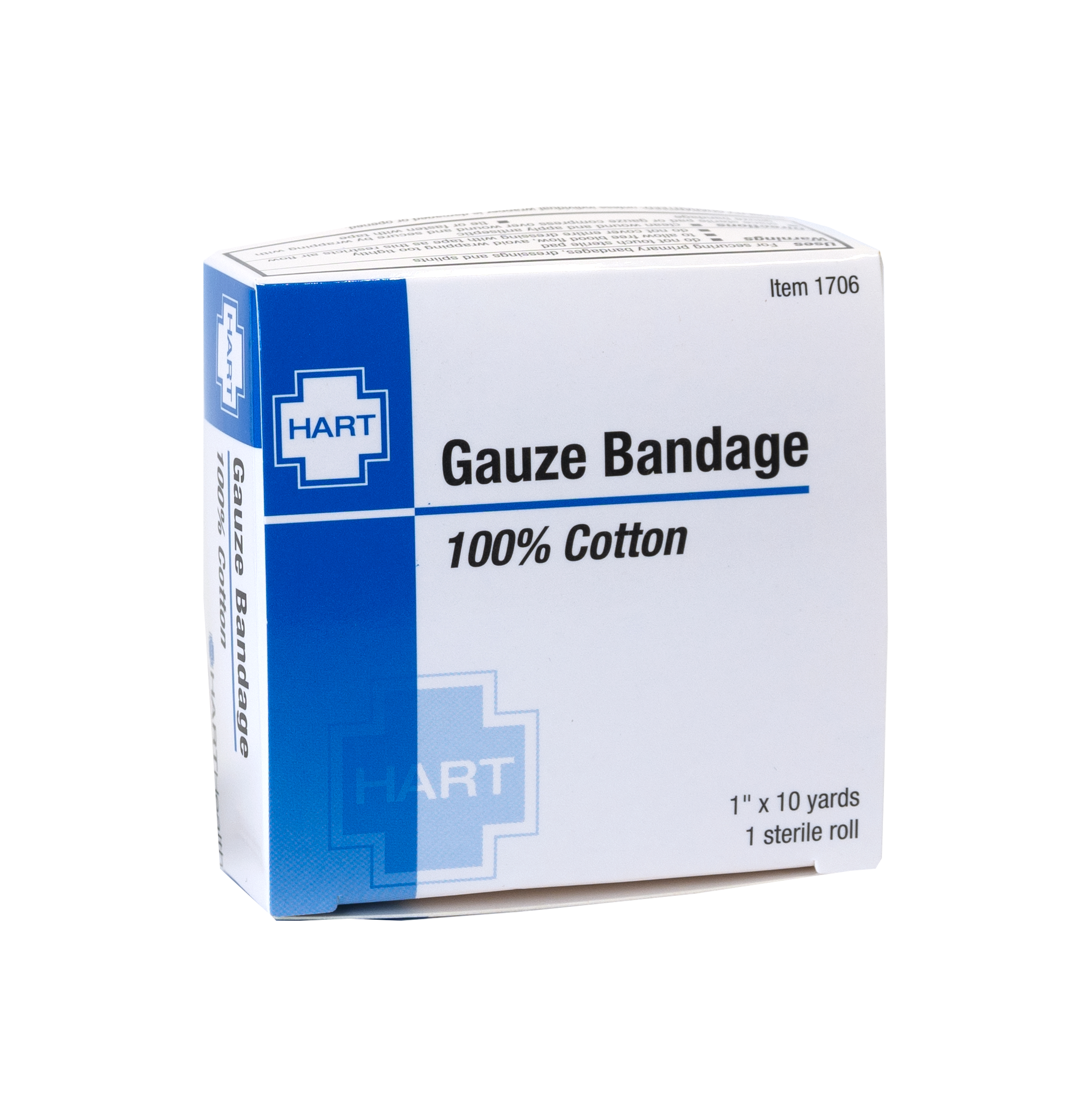 Gauze Bandage Roll, Sterile, 1' x 10 Yards, Boxed