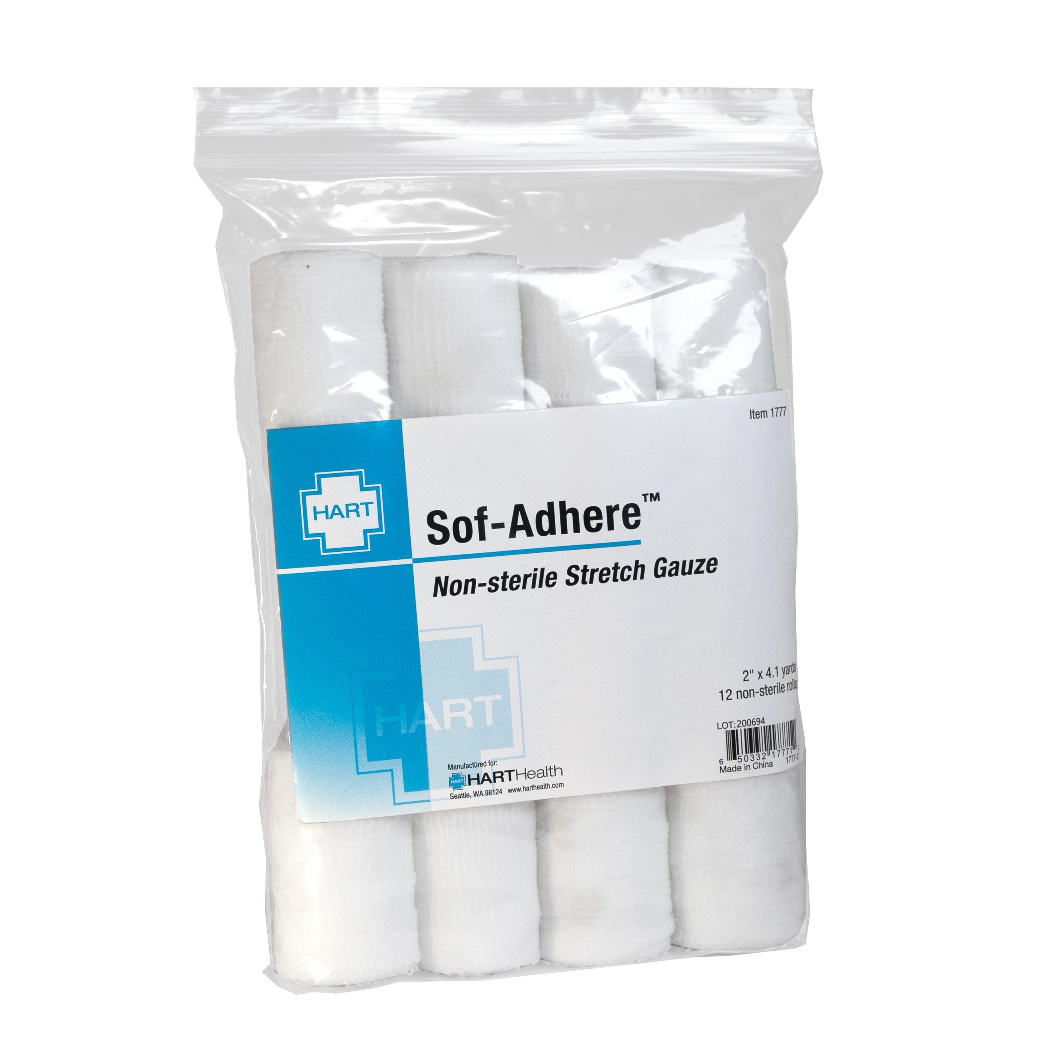 Sof-Adhere Conforming Gauze Bandage Rolls, Non-sterile, 12 per bag