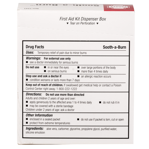 Sooth-a-Burn Gel, 3.5gm, 25 per box