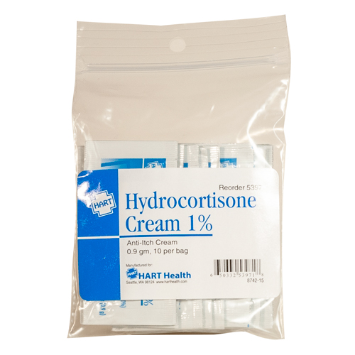 Hydrocortisone Cream 1%, Anti-Itch Cream, 10 per bag