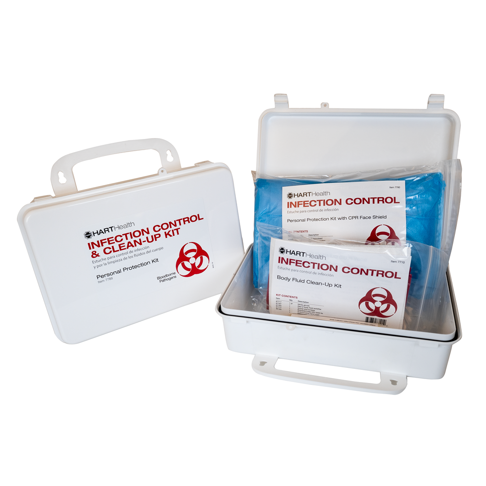 Infection Control & Clean-up Kit, poly box