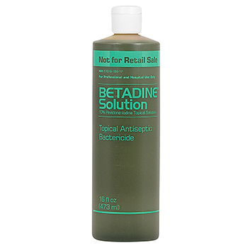 Betadine Solution, Povidone-Iodine, 16 oz bottle
