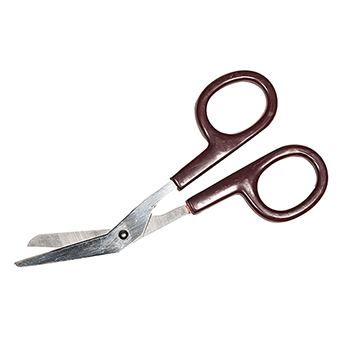 Scissors, Bandage, 4.5', Maroon Handles, Zip Bag