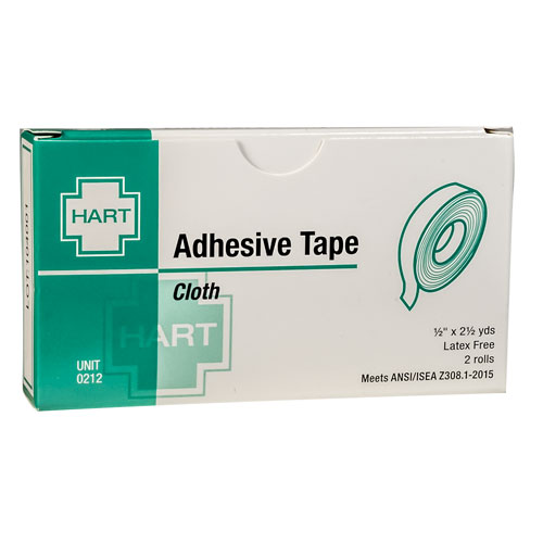 Cloth Adhesive Tape, Oil & Water Resistant Tape, 1/2' x 90', 2 rolls per unit