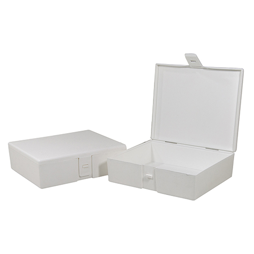 First Aid Kit Box, Polypropylene, Small, White, Empty