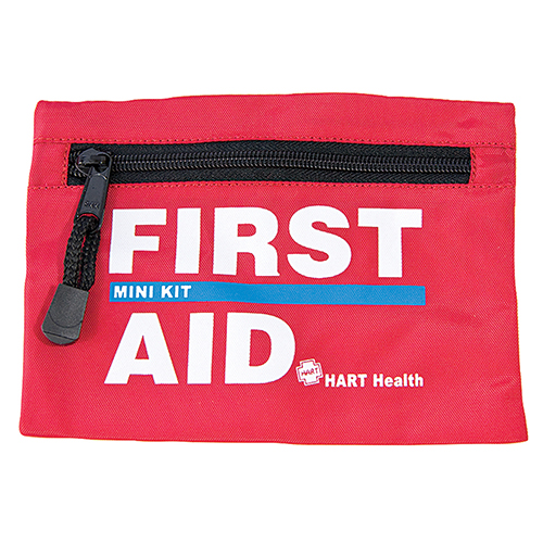 Mini First Aid Kit Bag, Nylon, Red, Empty