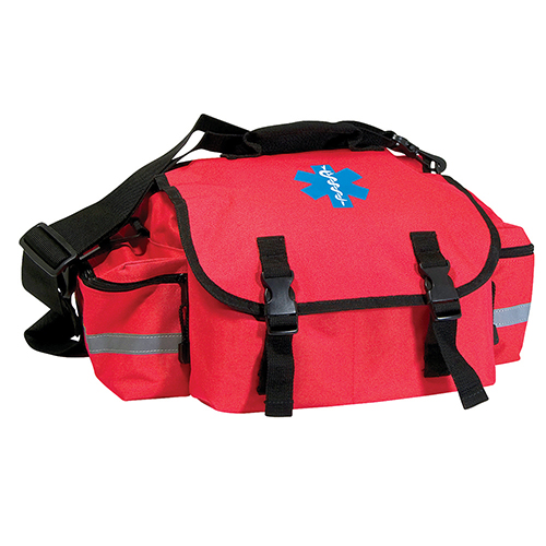 EMT First Responder Bag, Cordura Nylon, Red, Empty