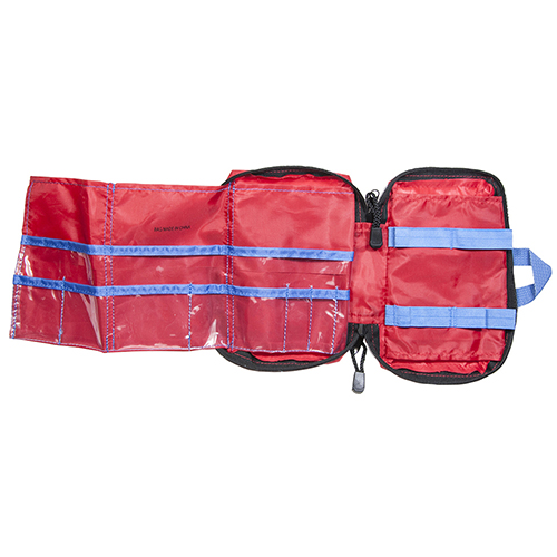 Soft Pack First Aid Kit Bag, Nylon, Red, Empty