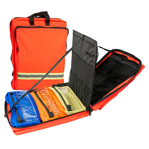 Trauma Backpack Bag, Orange, Empty