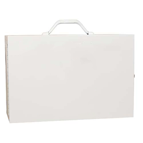 2-Shelf First Aid Metal Cabinet with door pouch, White, Empty