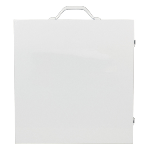 3-Shelf First Aid Metal Cabinet with door pouch, White, Empty