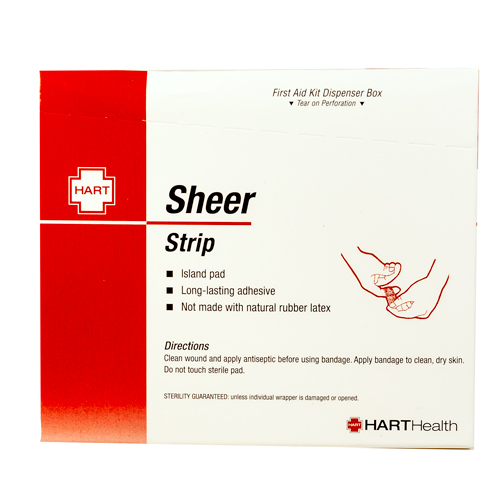 Sheer Strip Adhesive Bandages, 1" x 3", 100 per box