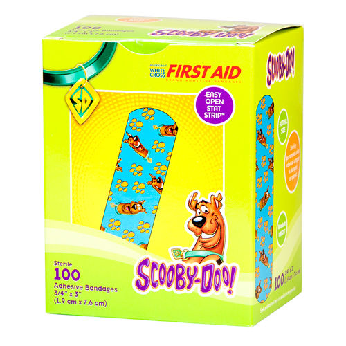 Scooby Doo, Plastic Strip Adhesive Bandages, 100 per box