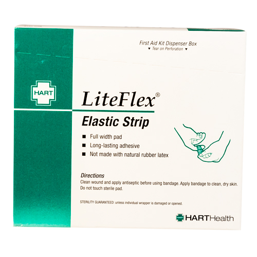 LiteFlex, Elastic Strip Adhesive Bandages, Light Woven Cloth, 3/4" x 3", 100 per box