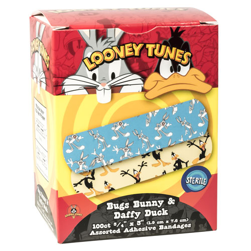Looney Tunes, Plastic Strip Adhesive Bandages, 100 per box
