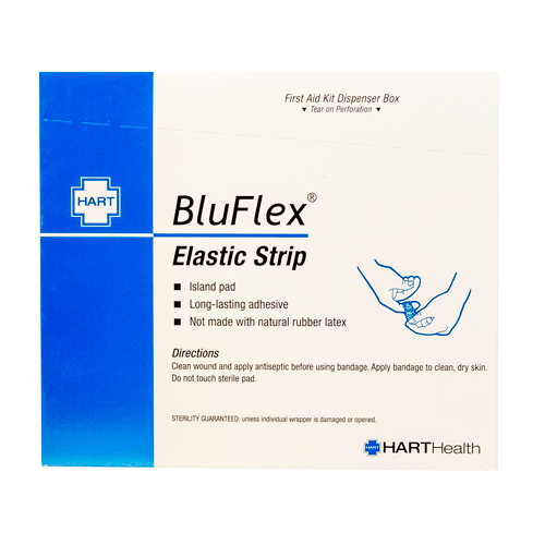 BluFlex, Blue Elastic Strip Adhesive Bandages, Light Woven Cloth