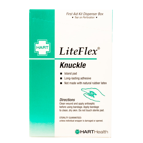 LiteFlex, Knuckle Adhesive Bandages, Light Woven Elastic Cloth, 1-1/2" x 3", 40 per box