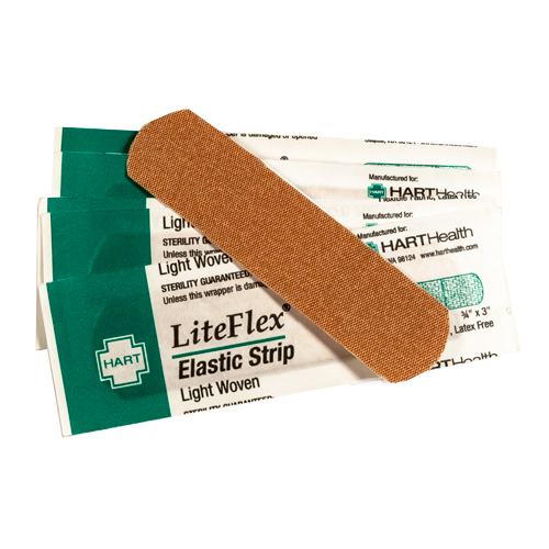 LiteFlex, Elastic Strip Adhesive Bandages, Light Woven Cloth, 3/4' x 3', 1000 per case