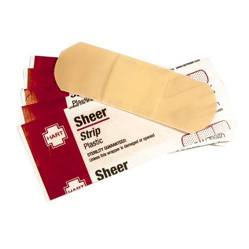 Sheer Strip Adhesive Bandages, 1' x 3', 1000 per case