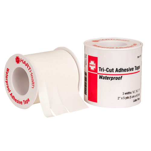 Tri-Cut Waterproof Adhesive Tape, 3 widths, Plastic Spool With Sleeve, 2' x 5 yards