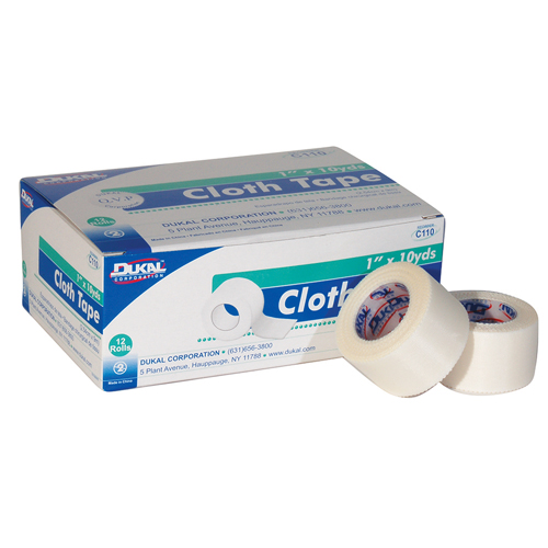 Dukal Cloth Tape, 1' x 10 yards, 12 per box