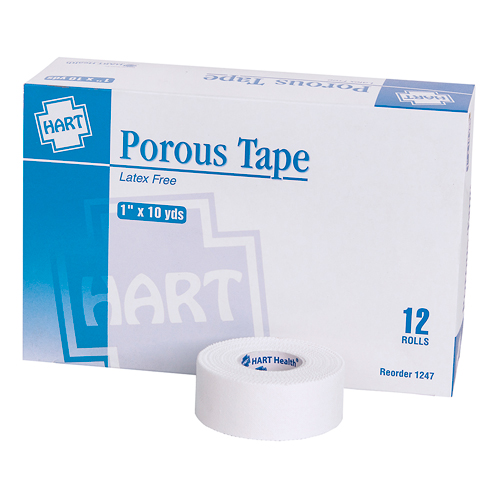 Porous Cloth Tape, Strapping Tape, 1' x 10 yards, 12 per box
