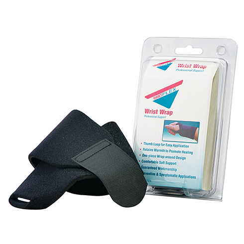 Neoprene Wrist Wrap with Thumb Loop, Adjustable Velcro Closure, Black