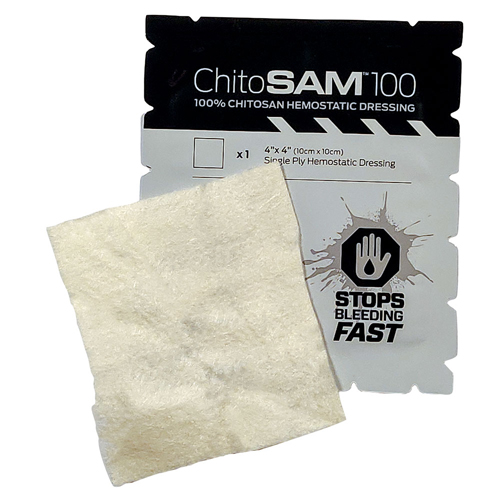 ChitoSAM 100 CE Hemostatic Dressing, Sterile, 4' x 4'