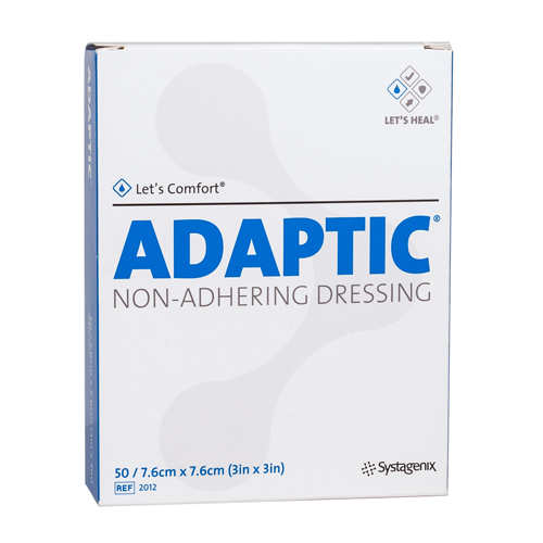 Adaptic Non-Adherent Dressing, 3' x 3', 50 per box