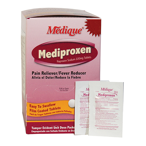 Mediproxen, pain reliever, Naproxen Sodium, 100/1's box