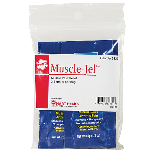 Muscle Jel, Muscle Pain Relief, 3.5 gm packets, 6 per bag
