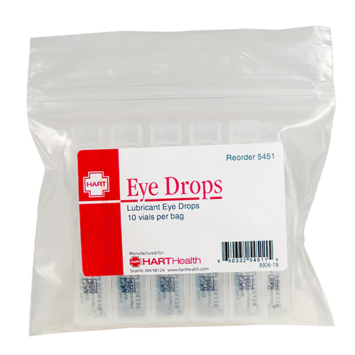 Eye Drops, 0.01 oz vial, 10 per bag