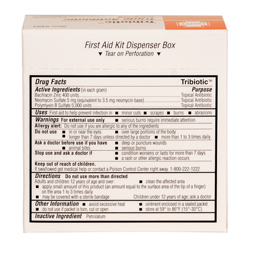 Tribiotic, Triple Antibiotic Ointment, 0.5 gm, 25 per box