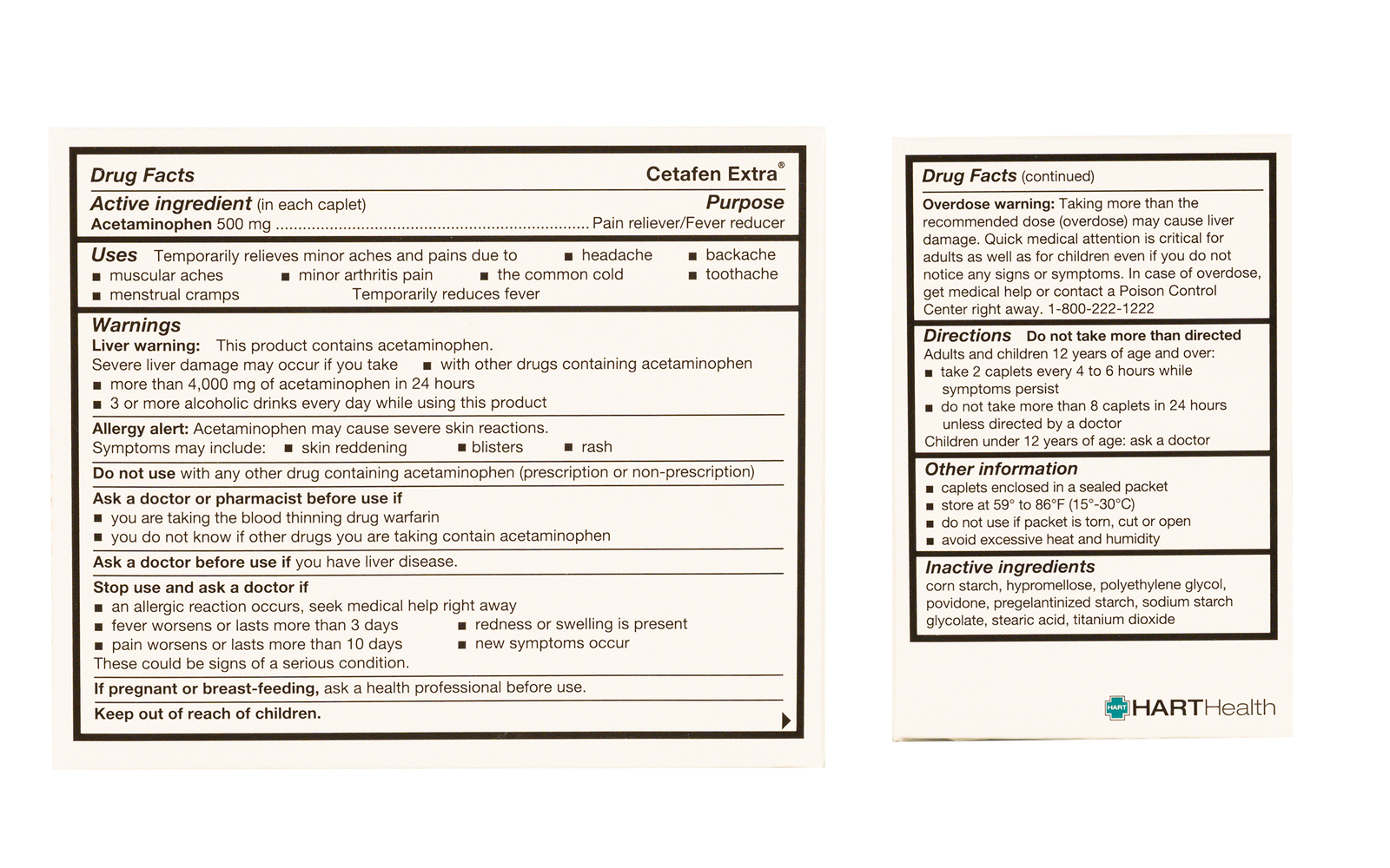 Cetafen Extra Strength Pain Relief, Compare to Tylenol Extra Strength