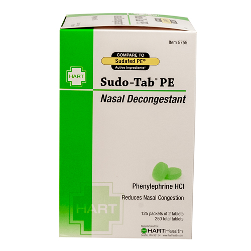 Sudo-Tab PE Nasal Decongestant, Non-drowsy, Compare to Sudafed PE