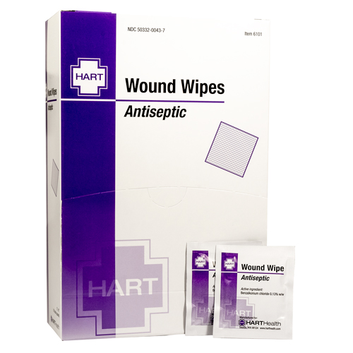 Wound Wipes, BZK, 100 per box