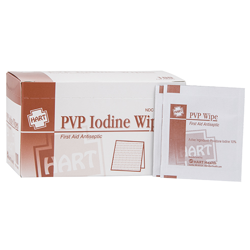 PVP Iodine Wipes, Antiseptic, 100 per box