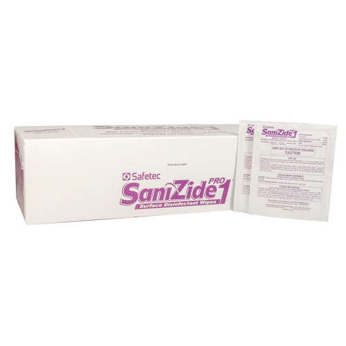 SaniZide 1 Pro, surface disinfectant wipes, 50 per box