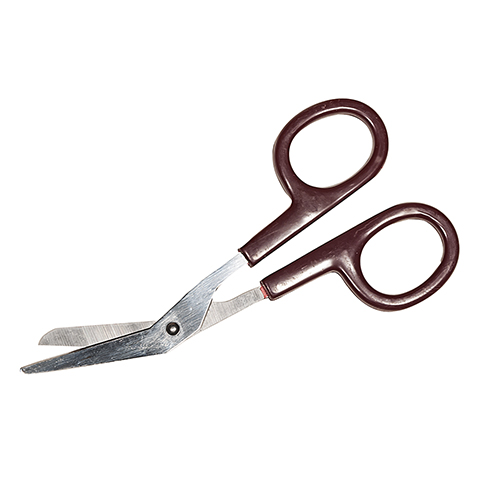 Scissors, Bandage, 4.5', Maroon Handles, Zip Bag