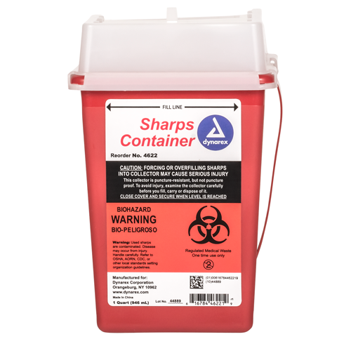Sharps container, quart, each