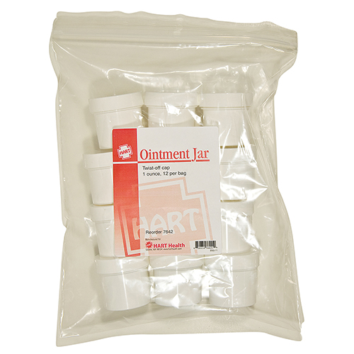 Ointment Jars, Plastic, 1 oz, 12/bag