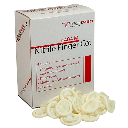 Finger Cot, TechMed, Nitrile, large, 144 per box