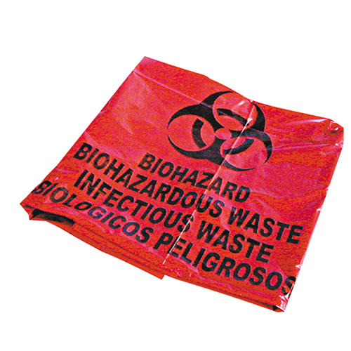 Infectious Waste Bag, biohazard, 30 gallon, 25 per package